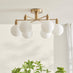 Martha 6 Frosted Glass Globes Ceiling Light