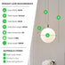 Martha Frosted Glass and Brass Pendant Ceiling Light