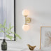 Martha Opal Glass Globe and Brass Wall Light