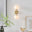 Martha Opal Glass Globe and Brass Wall Light