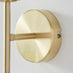 Martha Opal Glass Globe and Brass Wall Light