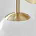 Martha Opal Glass Globe and Brass Wall Light