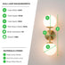 Martha Opal Glass Globe and Brass Wall Light