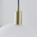 Martha Frosted Glass and Brass Pendant Ceiling Light