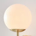 Martha Opal Glass Globe and Brass Wall Light