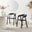 2x Masa Black Solid Wood Dining Chairs