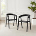 Leif Black Wooden Rectangular Extending Table & 4 Masa Black Dining Chairs