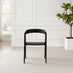 2x Masa Black Solid Wood Dining Chairs