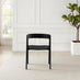 Leif Black Wooden Rectangular Extending Table & 4 Masa Black Dining Chairs