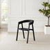 Leif Black Wooden Rectangular Extending Table & 4 Masa Black Dining Chairs