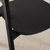 2x Masa Black Solid Wood Dining Chairs