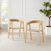 Leif Oak Veneer Wooden Rectangular Extending Table & 6 Masa Oak Dining Chairs