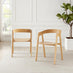 2x Masa Solid Oak and Veneer Wood Dining Chairs