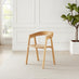 2x Masa Solid Oak and Veneer Wood Dining Chairs
