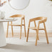 2x Masa Solid Oak and Veneer Wood Dining Chairs