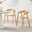 2x Masa Solid Oak and Veneer Wood Dining Chairs