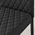 4x Milan Black Hatched Faux Leather Dining Chairs Black Legs