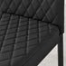 6x Milan Black Hatched Faux Leather Dining Chairs Black Legs