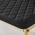 4x Milan Black Hatched Faux Leather Dining Chairs Gold Legs