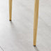 4x Milan Black Hatched Faux Leather Dining Chairs Gold Legs