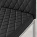 4x Milan Black Hatched Faux Leather Dining Chairs Silver Legs