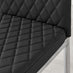 4x Milan Black Hatched Faux Leather Dining Chairs Silver Legs