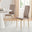4x Milan Cappuccino Beige Hatched Faux Leather Dining Chairs Gold Legs