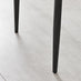 4x Milan Cappuccino Hatched Faux Leather Dining Chairs Black Legs
