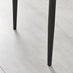 4x Milan Grey Hatched Faux Leather Dining Chairs Black Legs