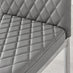 4x Milan Grey Hatched Faux Leather Dining Chairs Silver Legs