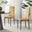 4x Milan Mustard Yellow Hatched Velvet Dining Chairs Black Legs