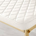 4x Milan White Hatched Faux Leather Dining Chairs Gold Legs