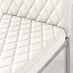 4x Milan White Hatched Faux Leather Dining Chairs Silver Legs