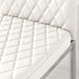 4x Milan White Hatched Faux Leather Dining Chairs Silver Legs