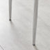 4x Milan White Hatched Faux Leather Dining Chairs Silver Legs