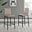 2x Milan Cappuccino Beige Faux Leather Counter Stools Black Legs