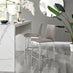 2x Milan Cappuccino Beige Faux Leather Counter Stools Silver Legs