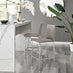 2x Milan Cappuccino Beige Faux Leather Counter Stools Silver Legs