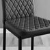 2x Milan Black Faux Leather Counter Stools Black Legs