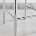 2x Milan Black Faux Leather Counter Stools Silver Legs
