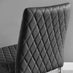 2x Milan Black Faux Leather Counter Stools Silver Legs