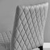 2x Milan Grey Faux Leather Counter Stools Black Legs