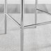2x Milan Grey Faux Leather Counter Stools Silver Legs