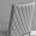 2x Milan Grey Faux Leather Counter Stools Silver Legs