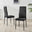 6x Milan Black Hatched Velvet Dining Chairs Black Legs