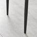 4x Milan White Hatched Faux Leather Dining Chairs Black Legs