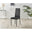 6x Milan Black Hatched Velvet Dining Chairs Black Legs