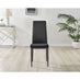 6x Milan Black Hatched Velvet Dining Chairs Black Legs
