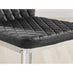 4x Milan Black Hatched Velvet Dining Chairs Silver Legs