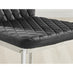 4x Milan Black Hatched Velvet Dining Chairs Silver Legs